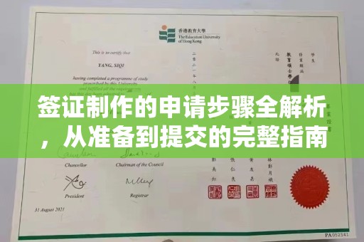 东海签证制作的申请步骤全解析，从准备到提交的完整指南