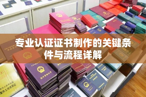 富蕴专业认证证书制作的关键条件与流程详解